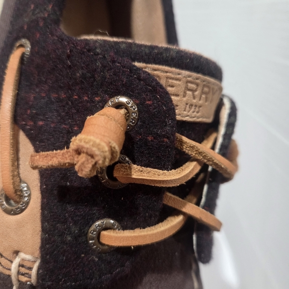 Sperry Brown Suede & Tan Leather Boat Shoes - Picture 7 of 12